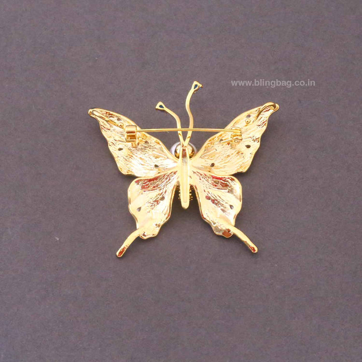Multicolor Galaxy Butterfly Brooch