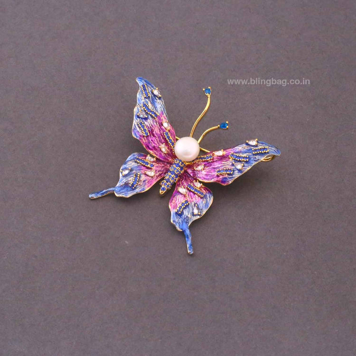 Multicolor Galaxy Butterfly Brooch
