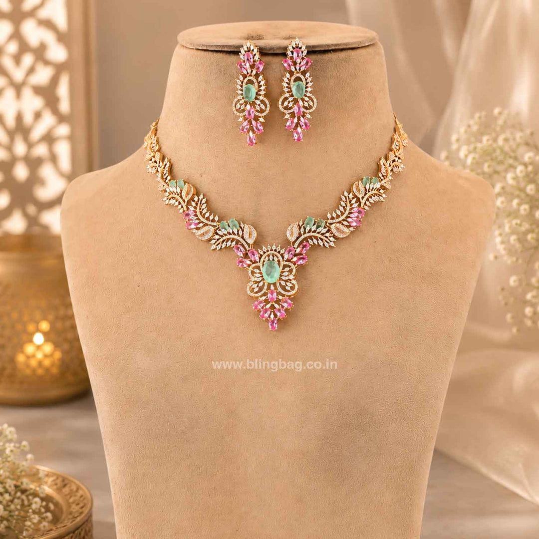 Multicolor Giuliaa Zirconia Jewellery Set- New Arrivals
