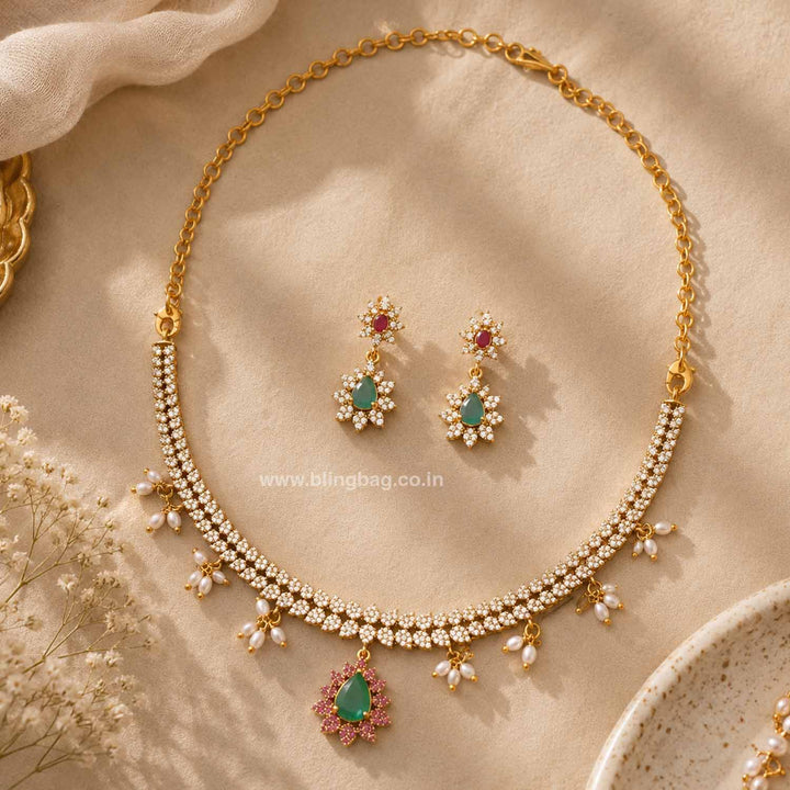 Multicolor Halienne Victorian Jewellery Set - New Arrival