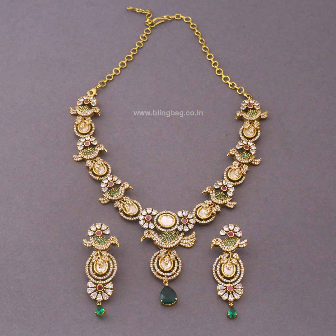 Multicolor Harina Victorian Jewellery Set- New Arrivals