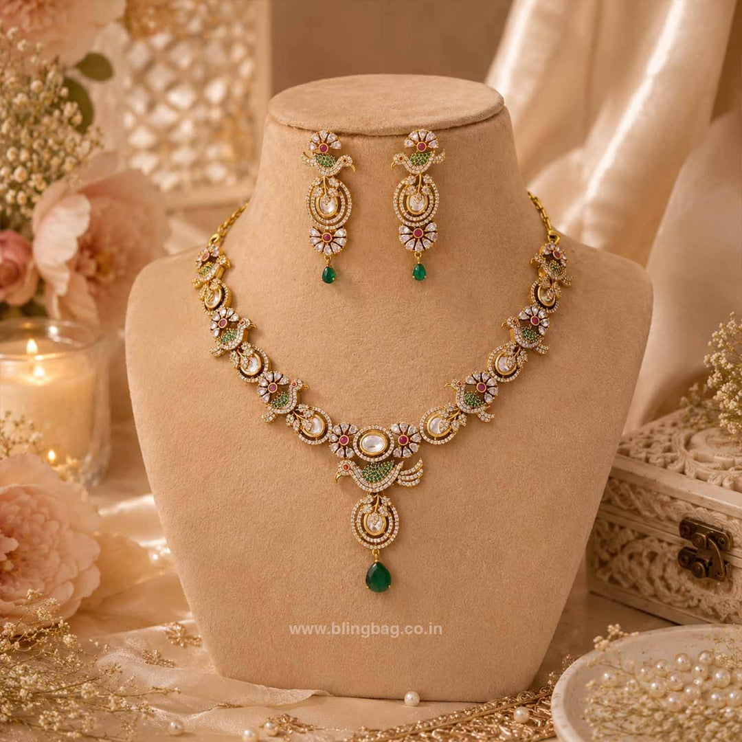 Multicolor Harina Victorian Jewellery Set- New Arrivals