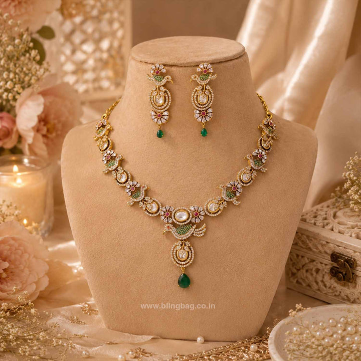 Multicolor Harina Victorian Jewellery Set- New Arrivals