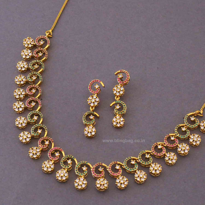 Multicolor Ihitha Antique Jewellery Set - New Arrival