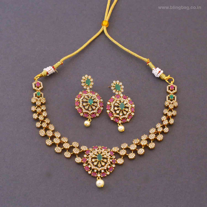 Multicolor Iira Antique Jewellery Set - New Arrival