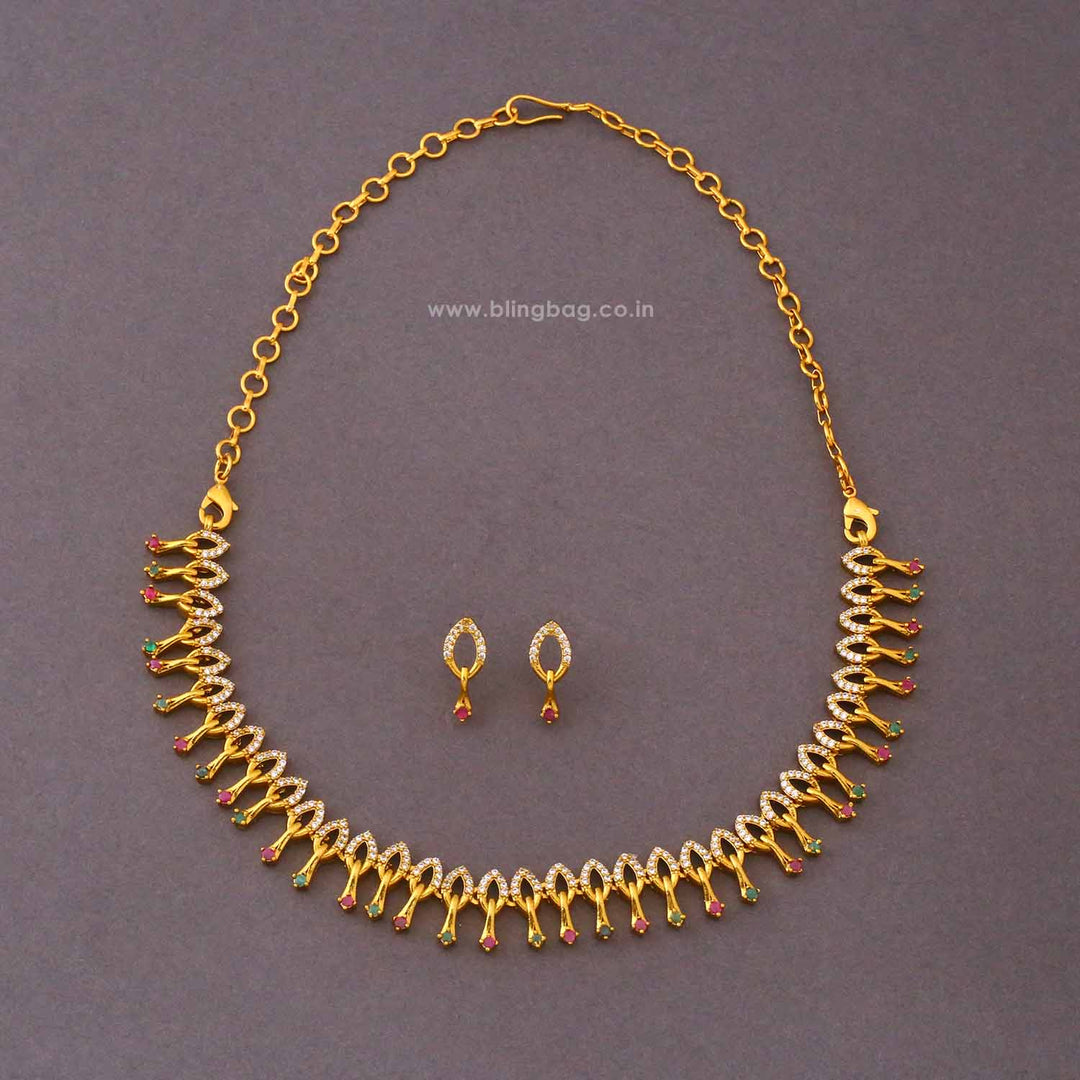 Multicolor Iisha Antique Jewellery Set - New Arrival
