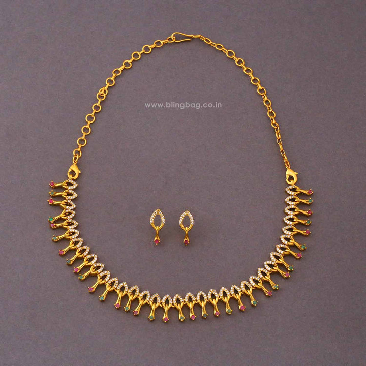 Multicolor Iisha Antique Jewellery Set - New Arrival
