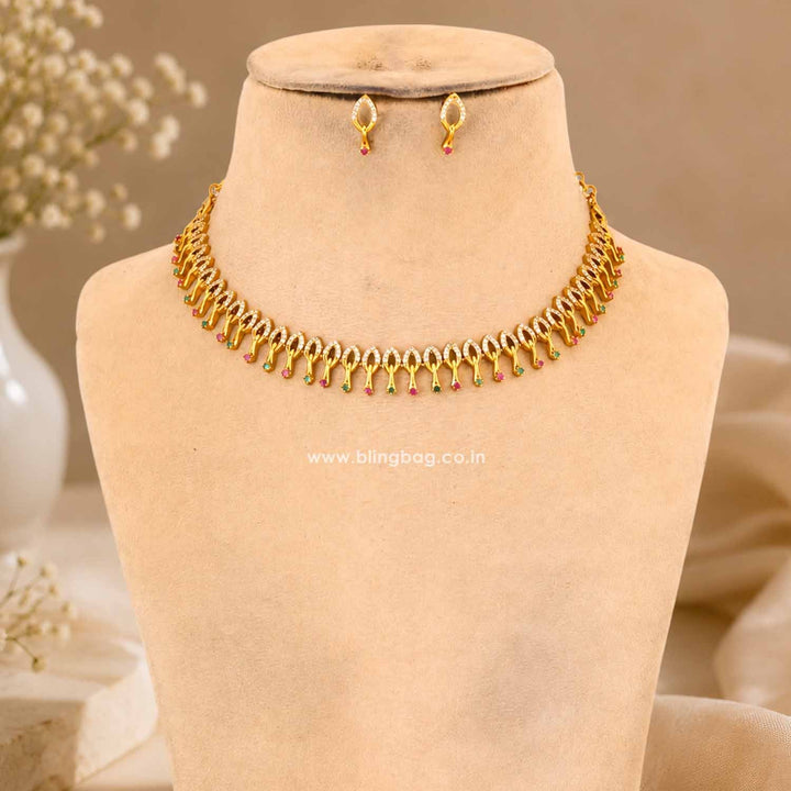 Multicolor Iisha Antique Jewellery Set - New Arrival