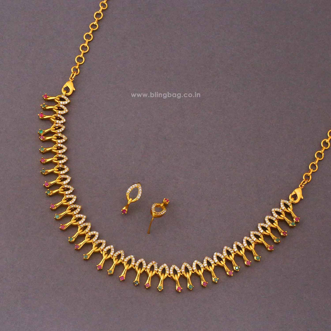 Multicolor Iisha Antique Jewellery Set - New Arrival