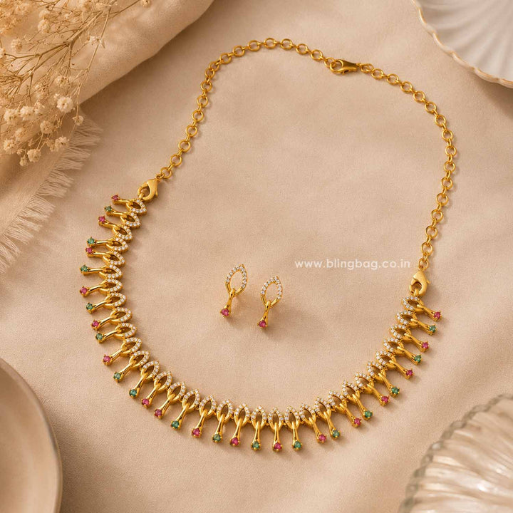 Multicolor Iisha Antique Jewellery Set - New Arrival