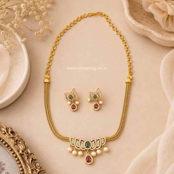 Multicolor Ipshita Antique Jewellery Set - New Arrival