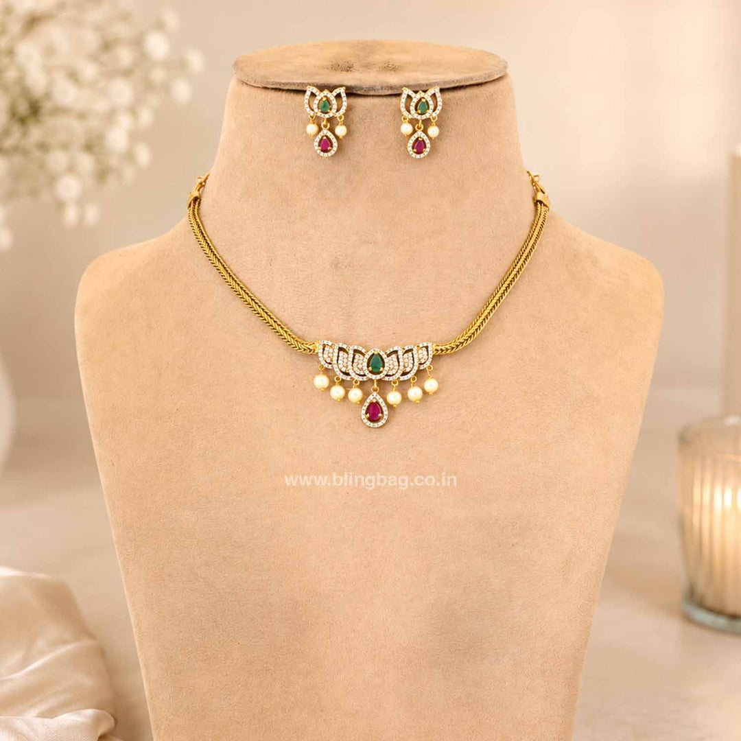 Multicolor Ipshita Antique Jewellery Set - New Arrival