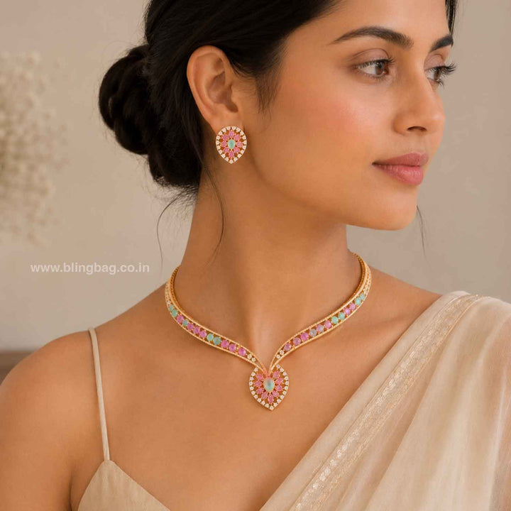Multicolor Ireneie Zirconia Jewellery Set- New Arrivals