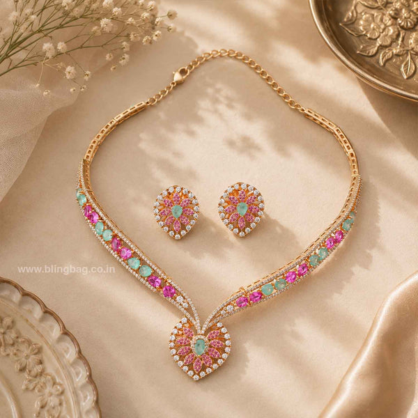 Multicolor Ireneie Zirconia Jewellery Set- New Arrivals