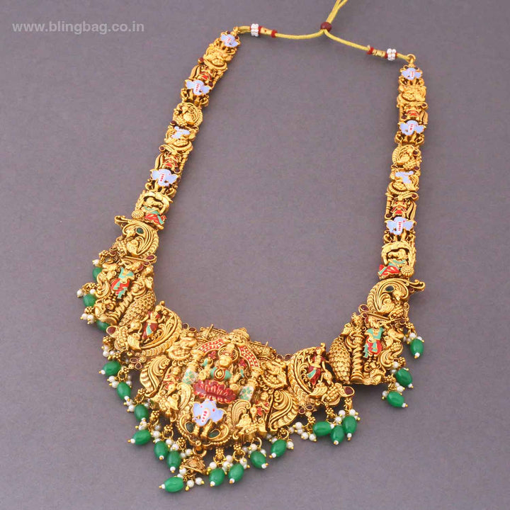 Multicolor Ishreena Bridal Temple Jewellery Set- New Arrival