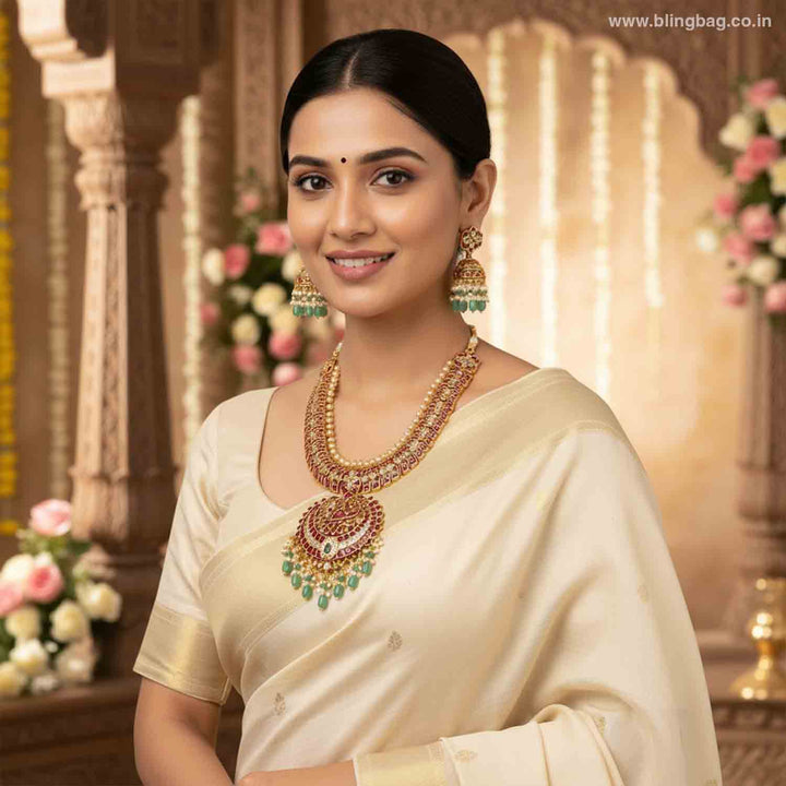 Multicolor Itiaaki Antique Jewellery Set- New Arrivals