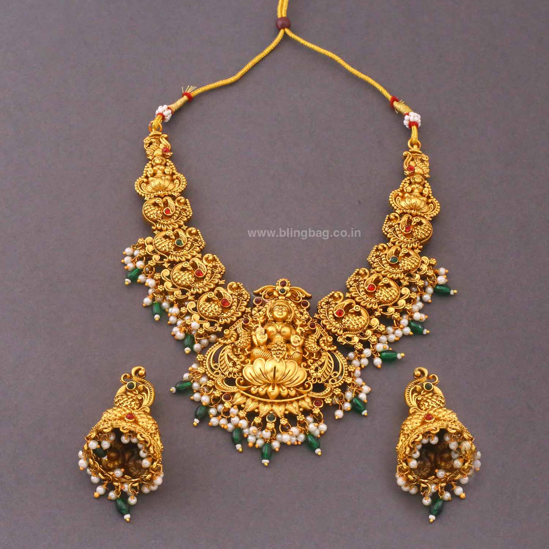 Multicolor Kallivami Bridal Temple Jewellery Set- New Arrival