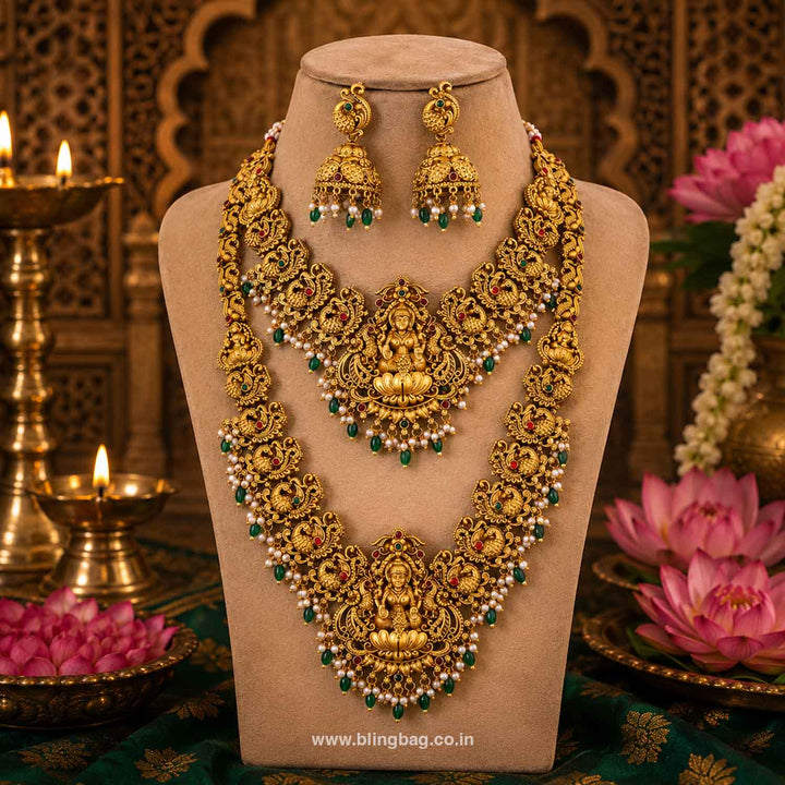 Multicolor Kallivami Bridal Temple Jewellery Set- New Arrival