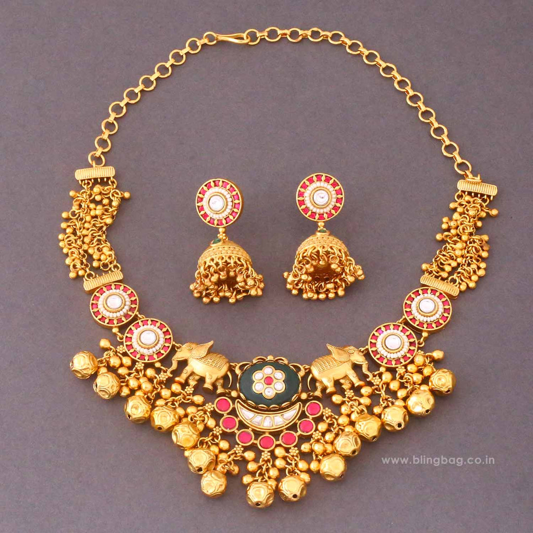 Multicolor Karistaa Heritage Jewellery Set - New Arrival