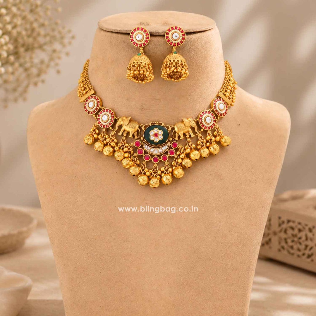 Multicolor Karistaa Heritage Jewellery Set - New Arrival