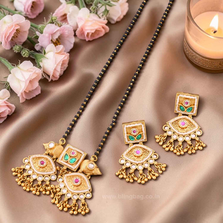 Multicolor Kashiea Rajwadi Mangalsutra Set