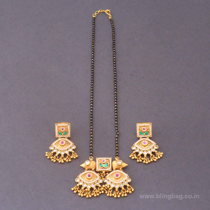 Multicolor Kashiea Rajwadi Mangalsutra Set