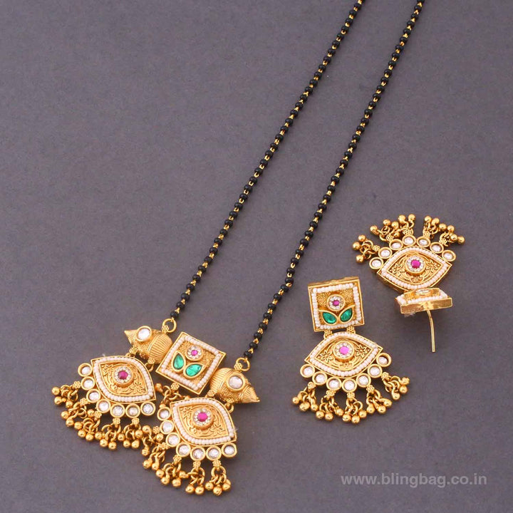 Multicolor Kashiea Rajwadi Mangalsutra Set