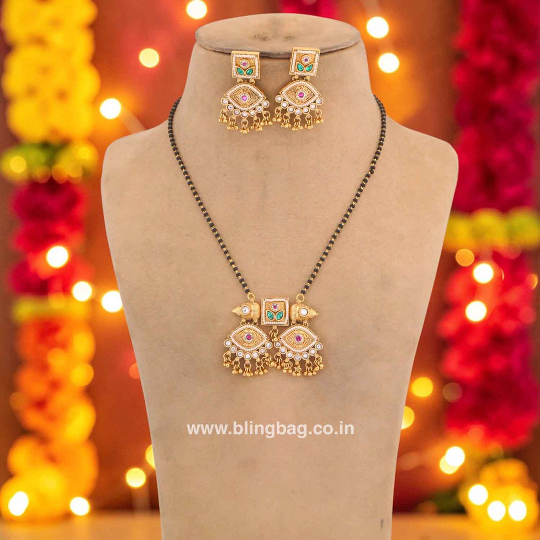 Multicolor Kashiea Rajwadi Mangalsutra Set