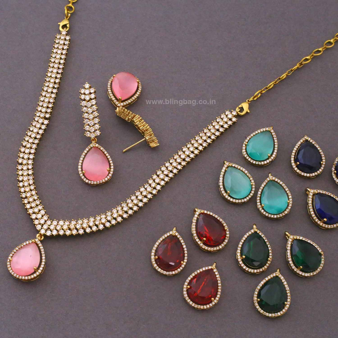 Multicolor Katheya Victorian Jewellery Set