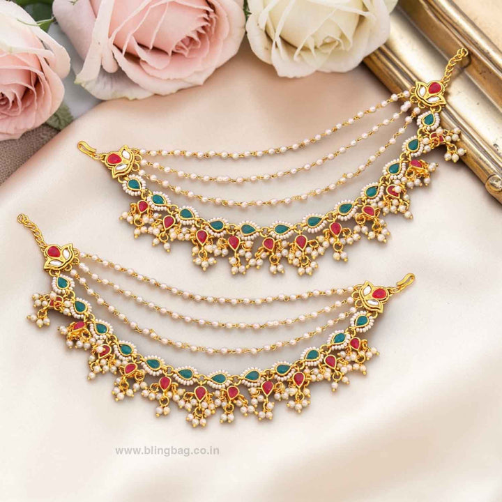 Multicolor Kaveria Antique Ear Chain