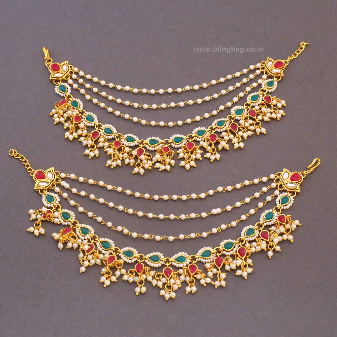Multicolor Kaveria Antique Ear Chain