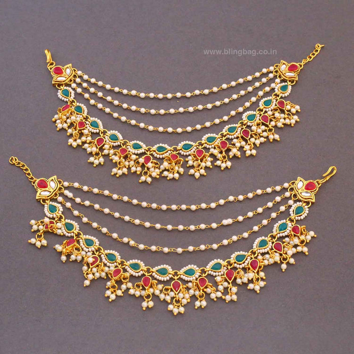 Multicolor Kaveria Antique Ear Chain