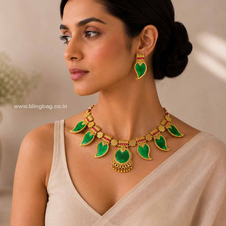Multicolor Kaverii Antique Jewellery Set- New Arrival