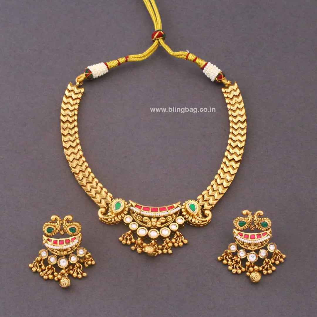 Multicolor Kaviaa Heritage Jewellery Set