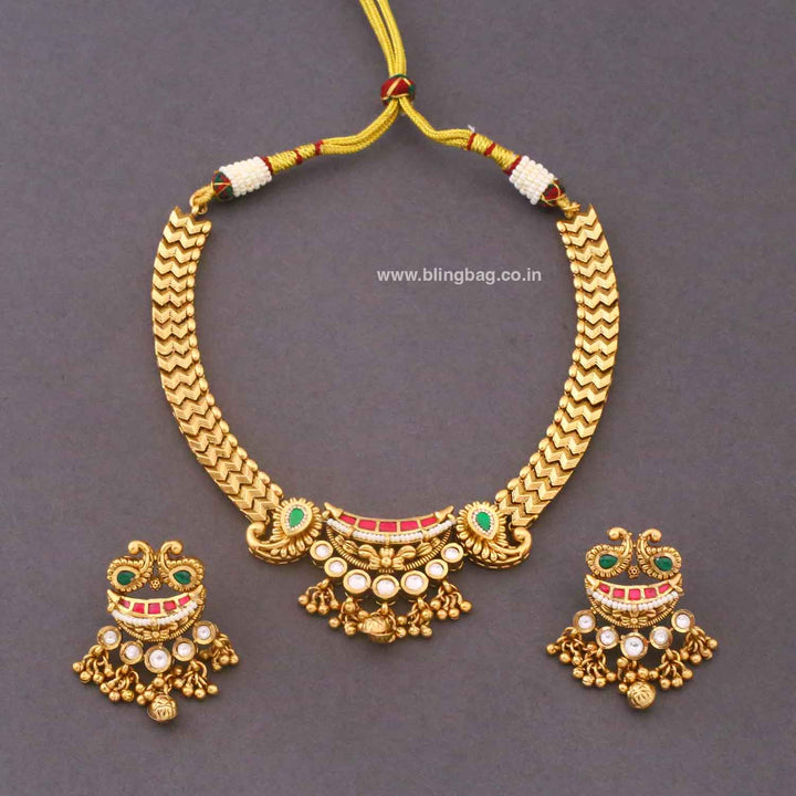 Multicolor Kaviaa Heritage Jewellery Set