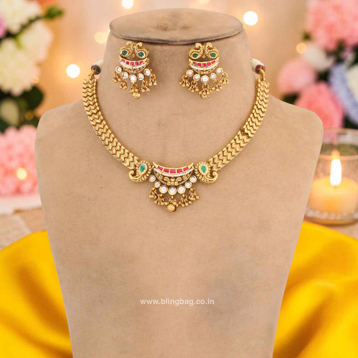 Multicolor Kaviaa Heritage Jewellery Set