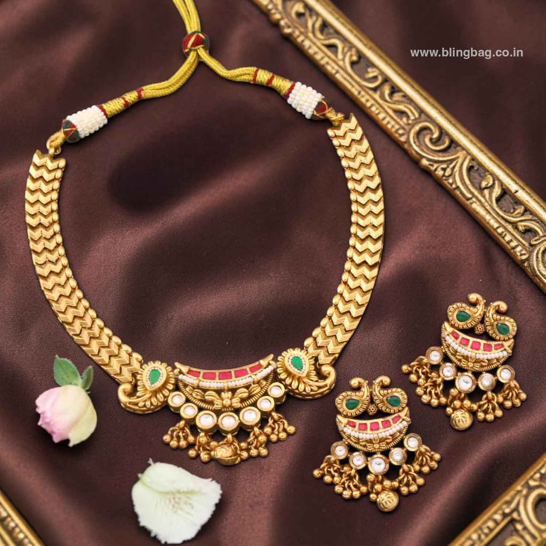 Multicolor Kaviaa Heritage Jewellery Set