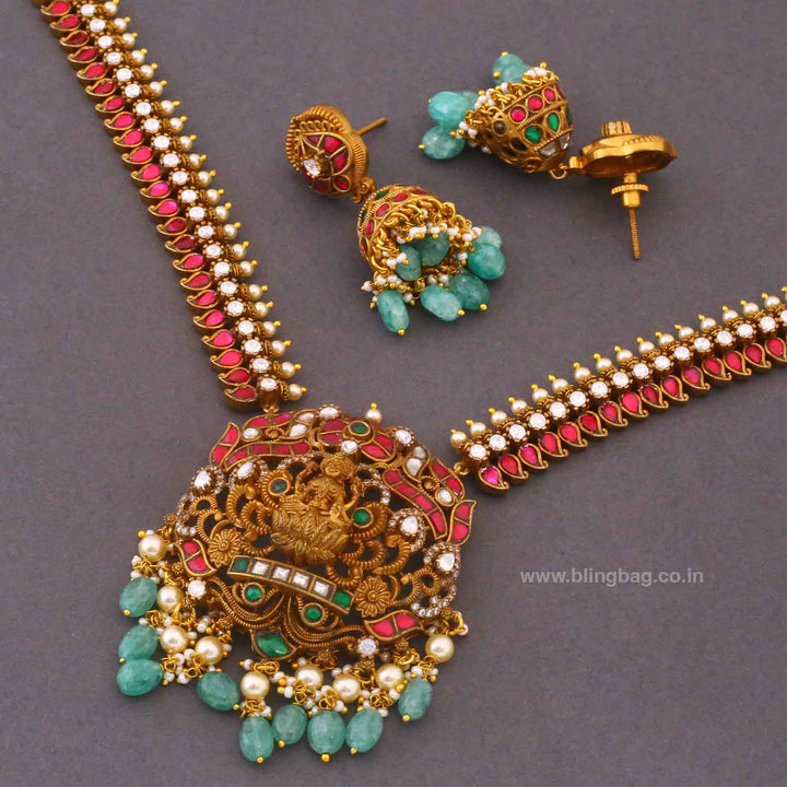 Multicolor Kawatreesh Jadau Jewellery Set- New Arrival