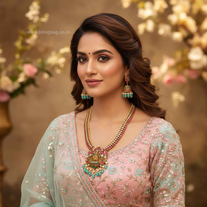 Multicolor Kawatreesh Jadau Jewellery Set- New Arrival