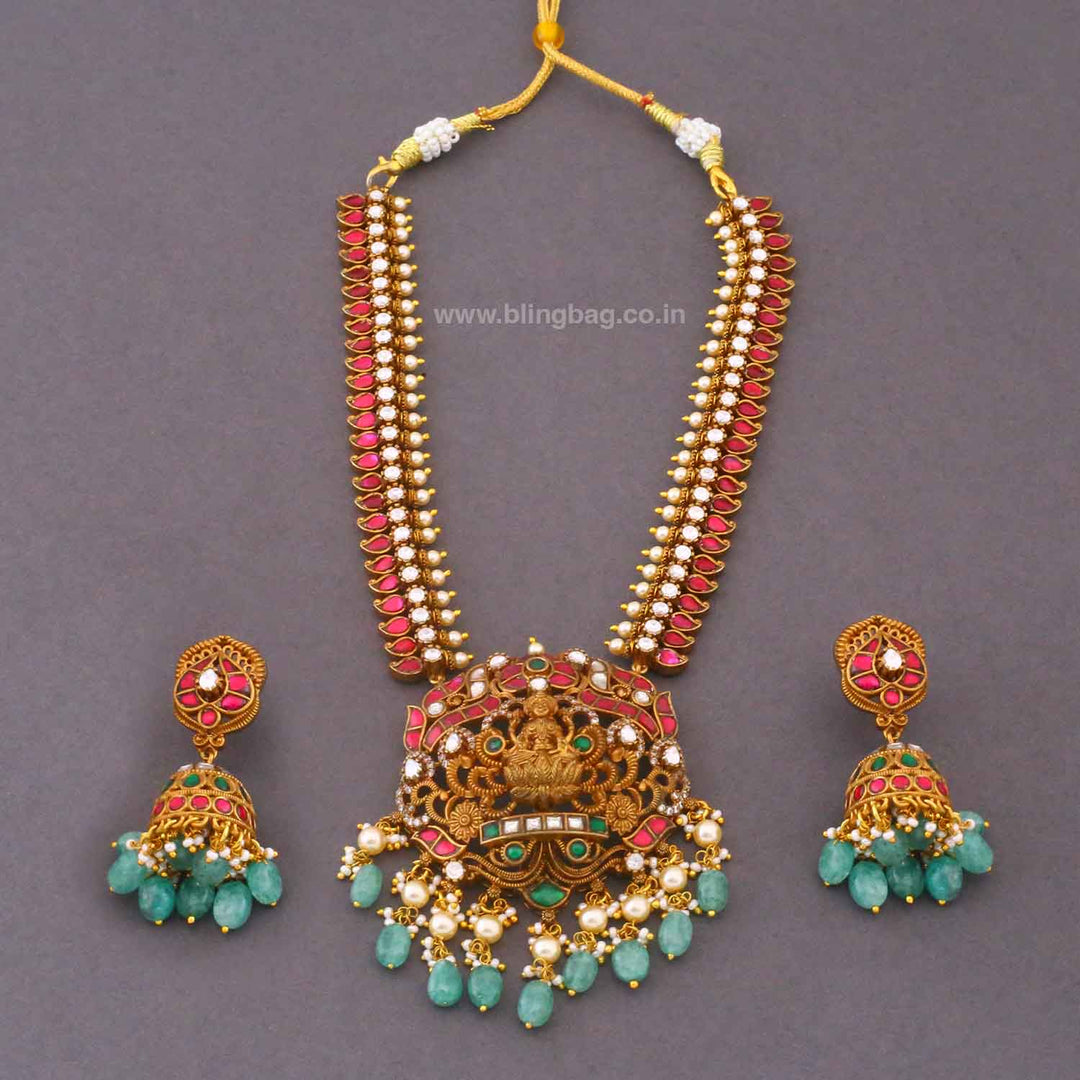 Multicolor Kawatreesh Jadau Jewellery Set- New Arrival