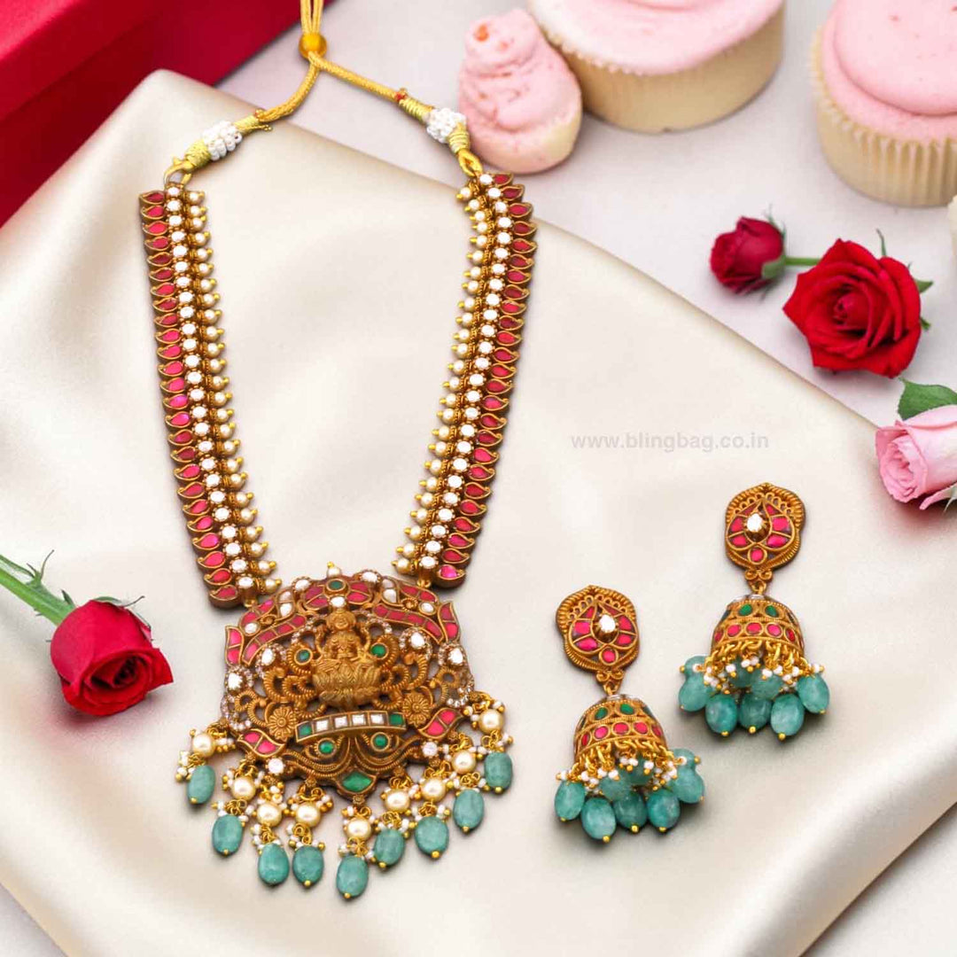 Multicolor Kawatreesh Jadau Jewellery Set- New Arrival