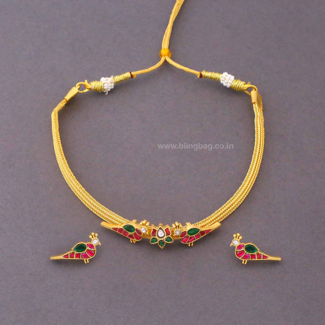 Multicolor Keerthii Antique Jewellery Set- New Arrival