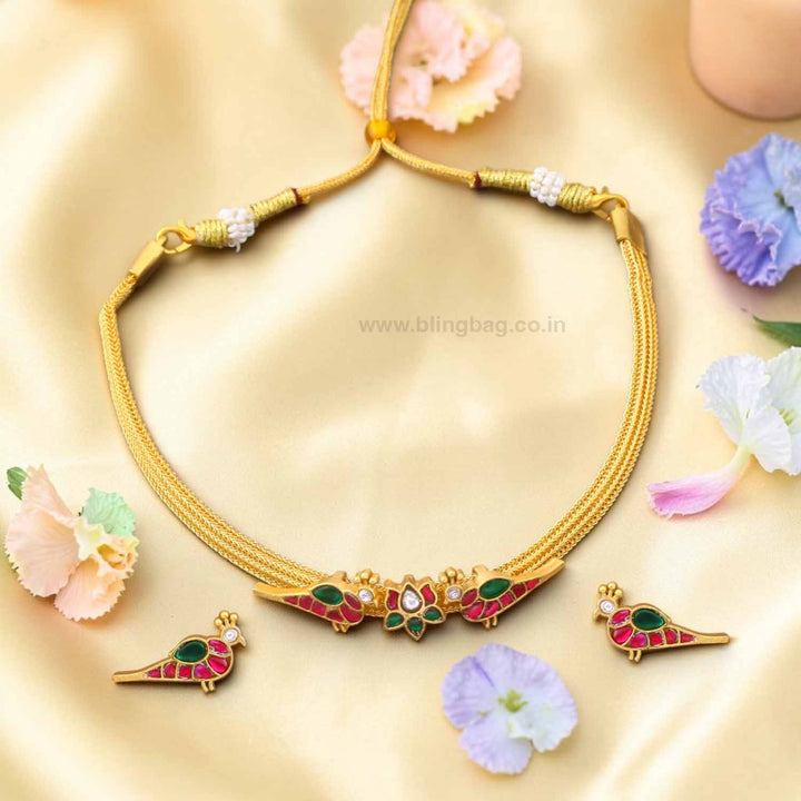 Multicolor Keerthii Antique Jewellery Set- New Arrival