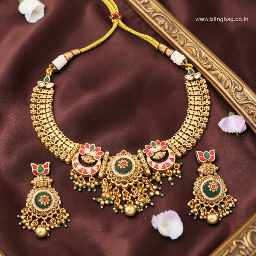 Multicolor Kiarashree Heritage Jewellery Set