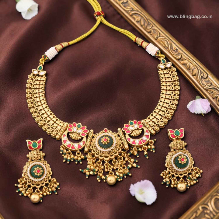 Multicolor Kiarashree Heritage Jewellery Set