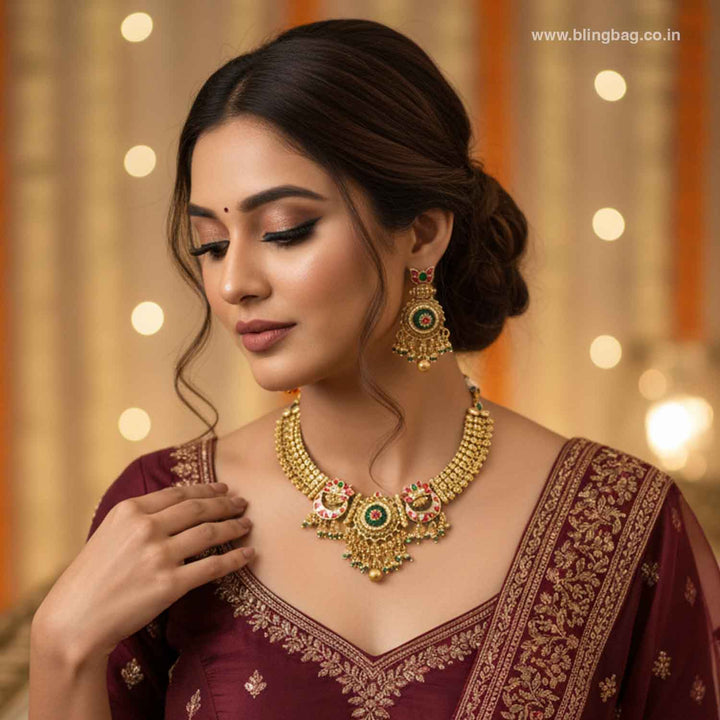 Multicolor Kiarashree Heritage Jewellery Set