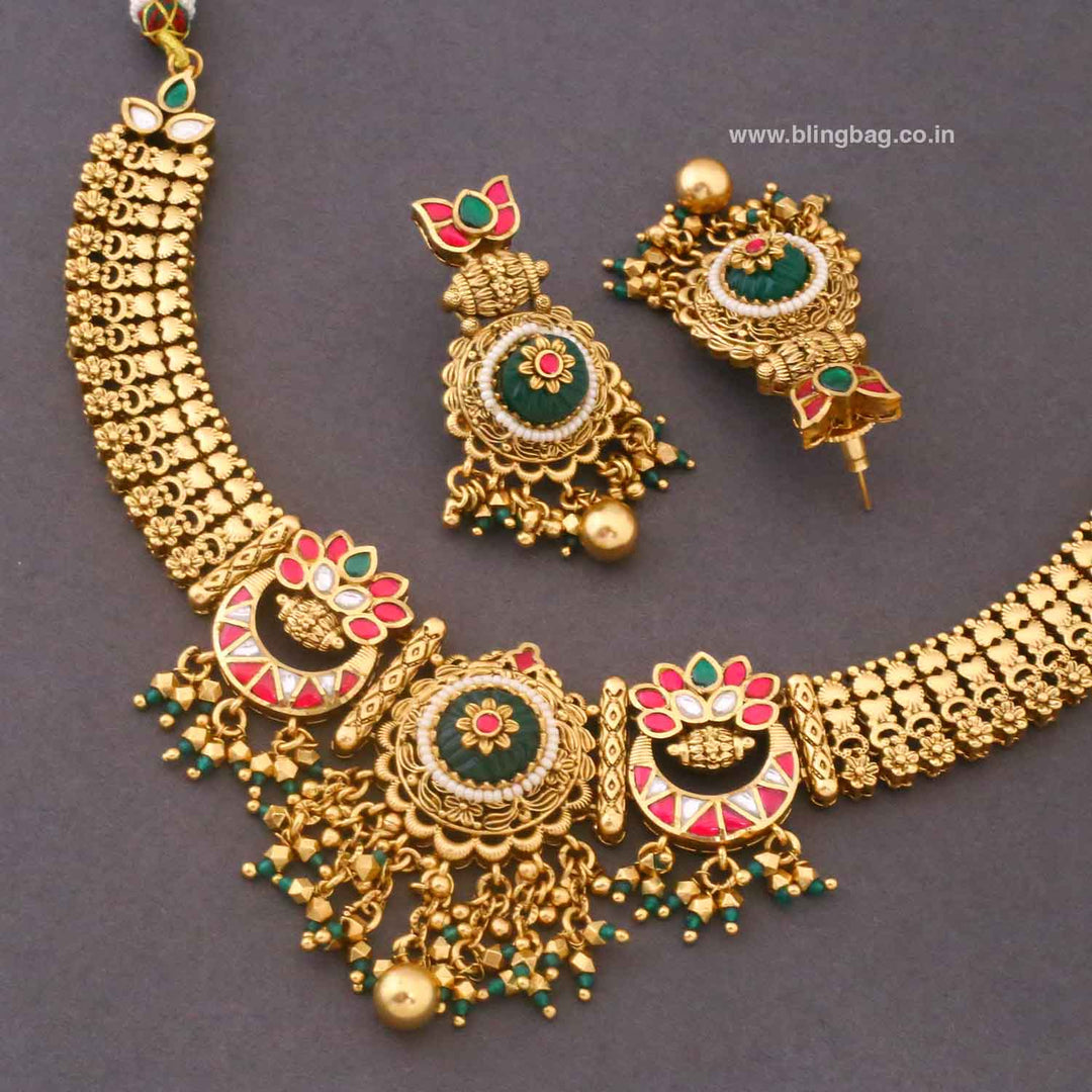 Multicolor Kiarashree Heritage Jewellery Set