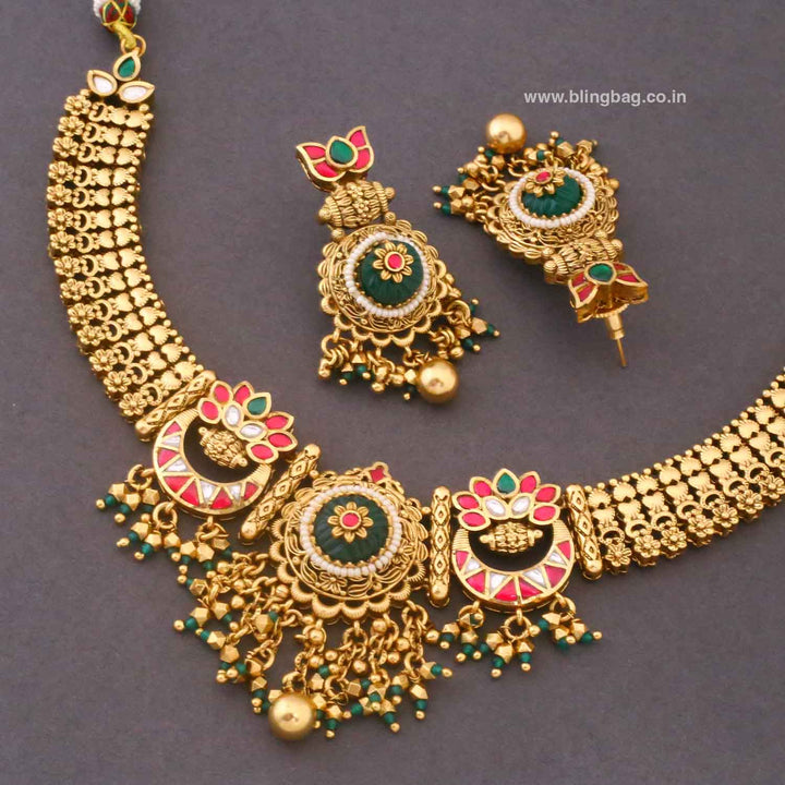 Multicolor Kiarashree Heritage Jewellery Set