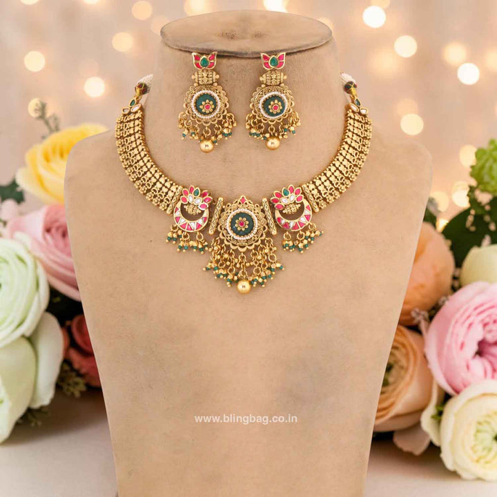 Multicolor Kiarashree Heritage Jewellery Set