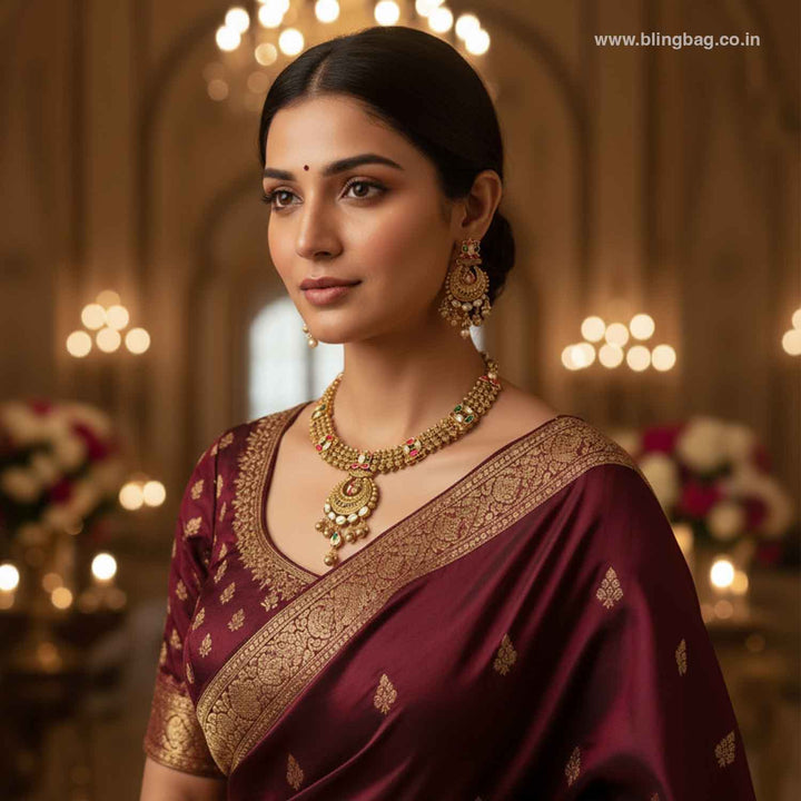 Multicolor Kritnashta Heritage Jewellery Set
